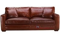 Savvy Houston Leather Sofa with Down-Blend Cush...