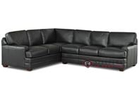 Savvy Halifax True Sectional Leather Full Sleeper Sofa