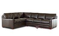 Savvy Palo Alto True Sectional Leather Full Sleeper Sofa with Optional Down-Blend Cushions