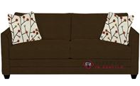 Savvy Valencia Sleeper Sofa in Microsuede Chocolate (Queen)