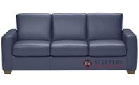Natuzzi Editions Rubicon Rubicon B534 Leather Queen Sleeper Sofa with Greenplus Foam Mattress in Le Mans Navy Blue