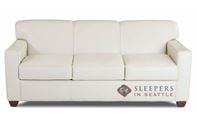 Savvy Geneva Leather Queen Sleeper Sofa
