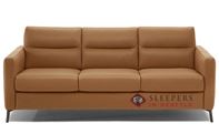 Natuzzi Editions Caffaro C008 Leather Sleeper Sofa in Oregon Cuoio (Queen)