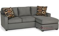 The Stanton 403 Chaise Sectional Queen Sleeper Sofa with Storage in Luscious Shitake