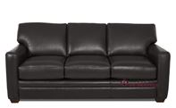 Savvy Bel-Air Leather Sleeper Sofa in Durango Black (Queen)