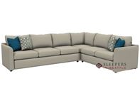 Savvy Aventura True Sectional Queen Sleeper Sofa in Lizzy Linen