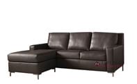 American Leather Bryson High Leg Leather Queen Plus with Chaise Sectional Comfort Sleeper (Generation VIII)