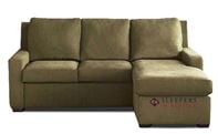 American Leather Lyons Low Leg Leather Queen Plus with Chaise Sectional Comfort Sleeper (V9)