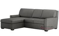 American Leather Klein Leather Queen Plus with Chaise Sectional Comfort Sleeper (Generation VIII)