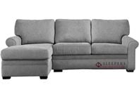 American Leather Gaines Low Leg Leather Queen Plus with Chaise Sectional Comfort Sleeper (Generation VIII)