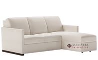 American Leather Pearson Low Leg Leather Queen Plus with Chaise Sectional Comfort Sleeper (V9)