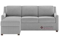 American Leather Perry Low Leg Leather Queen Plus with Chaise Sectional Comfort Sleeper (Generation VIII)