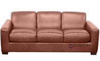 Natuzzi Editions Rubicon B534 Leather Sleeper Sofa with Greenplus Foam Mattress in Rustic Saddle (Queen)