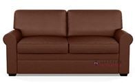 American Leather Gaines Low Leg Leather Queen Comfort Sleeper in Dolce Cognac (Generation VIII)