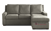American Leather Lyons Low Leg Queen Plus with Chaise Sectional Comfort Sleeper in Apollo Flint (Generation VIII)