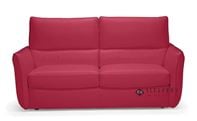 Natuzzi Editions Versa B842 Leather Sleeper Sofa with Greenplus Foam Mattress in Denver Red (Full)