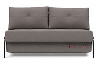 Innovation Living Cubed Full Sleeper Sofa with Aluminum Legs in 521 Mixed Dance Grey