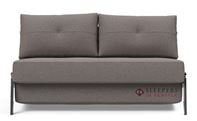 Innovation Living Cubed Full Sleeper Sofa with Chrome Legs in 521 Mixed Dance Grey