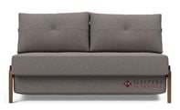 Innovation Living Cubed Full Sleeper Sofa with Dark Wood Legs in 521 Mixed Dance Grey