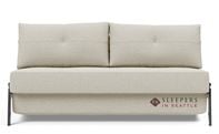 Innovation Living Cubed Queen Sleeper Sofa with Chrome Legs in 527 Mixed Dance Natural