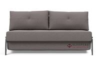 Innovation Living Cubed Queen Sleeper Sofa with Chrome Legs in 521 Mixed Dance Grey