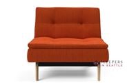 Innovation Living Dublexo Eik Chair Sleeper Sofa with Oak Legs in 506 Elegance Paprika
