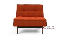 Innovation Living Dublexo Eik Chair Sleeper Sofa with Smoked Oak Legs in 506 Elegance Paprika