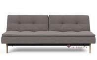 Innovation Living Dublexo Eik Queen Sleeper Sofa with Oak Legs in 521 Mixed Dance Grey