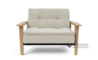 Innovation Living Dublexo Eik Chair Sleeper Sofa with Oak Legs in 527 Mixed Dance Natural