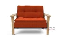 Innovation Living Dublexo Frej Chair Sleeper Sofa with Oak Legs in 506 Elegance Paprika