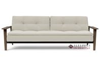 Innovation Living Dublexo Frej Queen Sleeper Sofa with Smoked Oak Legs in 527 Mixed Dance Natural