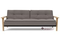 Innovation Living Dublexo Frej Queen Sleeper Sofa with Oak Legs in 521 Mixed Dance Grey