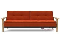 Innovation Living Dublexo Frej Full Sleeper Sofa with Oak Legs in 506 Elegance Paprika