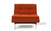 Innovation Living Dublexo Stainless Steel Chair Sleeper Sofa in 506 Elegance Paprika