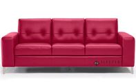 Natuzzi Editions Po B883-266 Leather Queen Sleeper Sofa in Denver Red