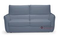 Natuzzi Editions Versa B842 Leather Sleeper Sofa with Greenplus Foam Mattress in Avion (Full)