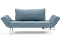 Innovation Living Zeal Twin Daybed Sleeper Sofa with Aluminum Legs in 525 - Mixed Dance Light Blue