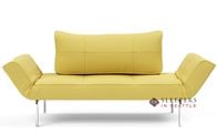 Innovation Living Zeal Twin Daybed Sleeper Sofa with Aluminum Legs in 554 - Soft Mustard Flower