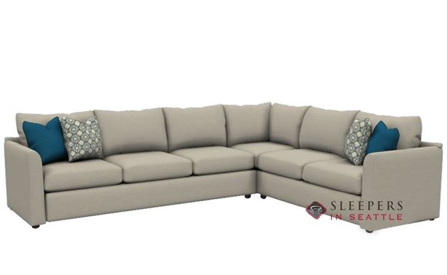 Savvy Aventura True Sectional Sleeper in Lizzy Linen (Queen)