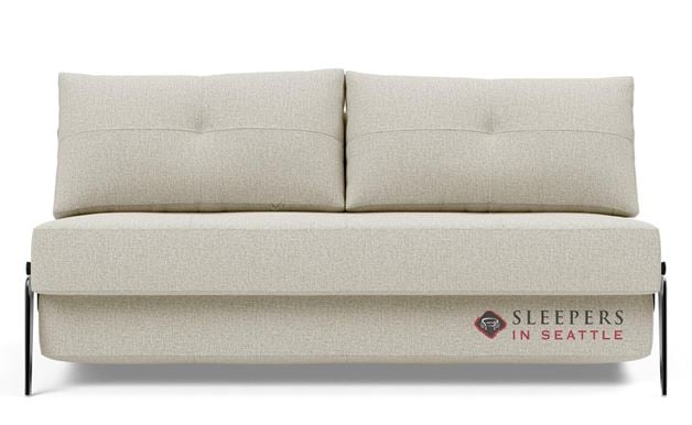 Innovation Living Cubed Sleeper (Full) with Aluminum Legs in 527 Mixed Dance Natural