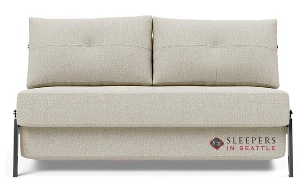 Innovation Living Cubed Sleeper (Full) with Chrome Legs in 527 Mixed Dance Natural