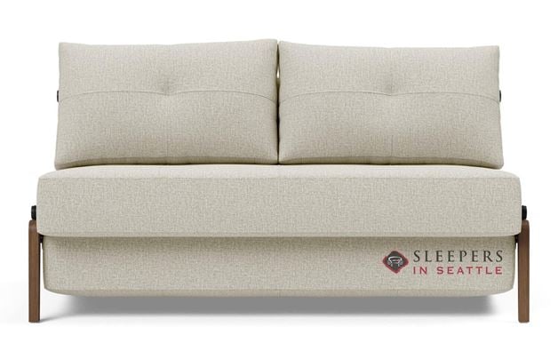 Innovation Living Cubed Sleeper (Full) with Dark Wood Legs in 527 Mixed Dance Natural