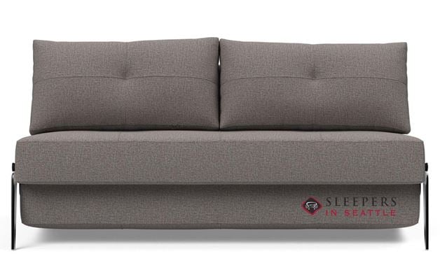 Innovation Living Cubed Sleeper (Queen) with Aluminum Legs in 521 Mixed Dance Grey