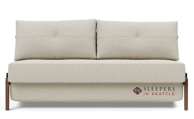 Innovation Living Cubed Sleeper (Queen) with Dark Wood Legs in 527 Mixed Dance Natural