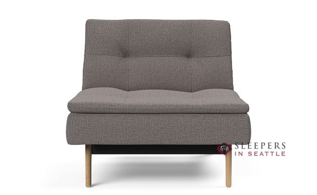 Innovation Living Dublexo Eik Sleeper (Chair) with Oak Legs in 521 Mixed Dance Grey