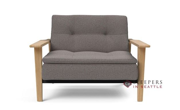 Innovation Living Dublexo Frej Sleeper (Chair) with Oak Legs in 521 Mixed Dance Grey