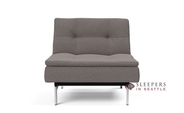 Innovation Living Dublexo Stainless Steel Sleeper (Chair) in 521 Mixed Dance Grey