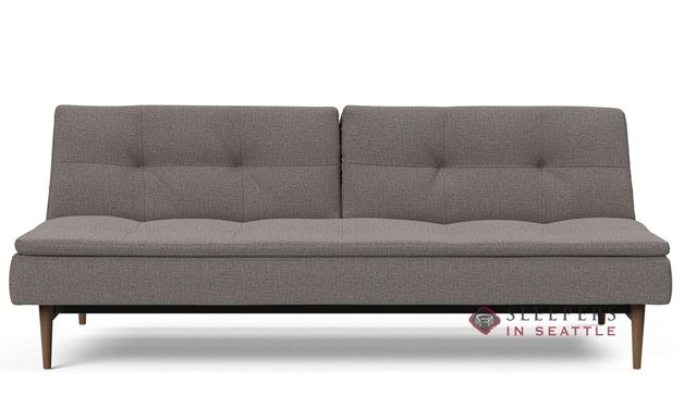 Innovation Living Dublexo Styletto Sleeper (Full) with Dark Wood Legs in 521 Mixed Dance Grey
