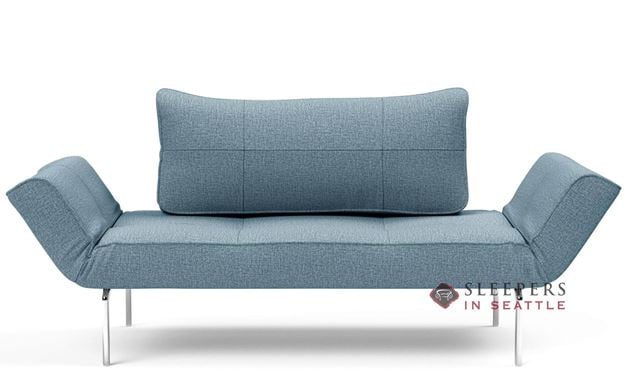 Innovation Living Cubed Sleeper (Full) with Aluminum Legs in 525 - Mixed Dance Light Blue