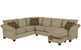 664 True Sectional with Chaise Sleeper in Longbranch Mocha (Queen)